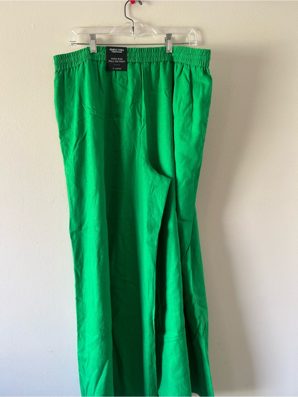 Simply Vera Vera Wang Green Elastic Waist Pants - Picture 5 of 6